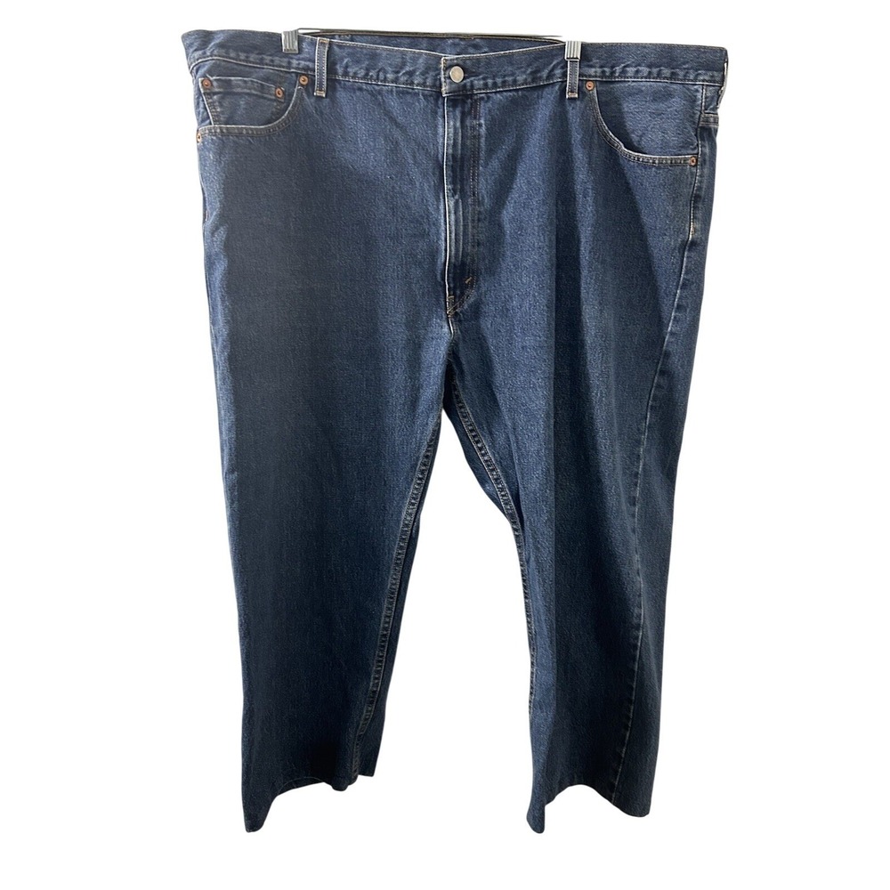 Levis 505 Regular Fit Mens Jeans Medium Wash Blue Straight Leg Denim 52x30
